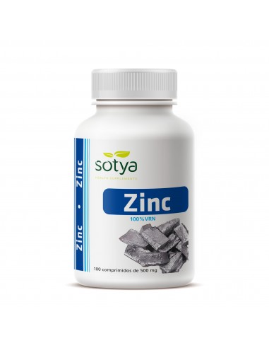 Zinc Sotya, 100 comprimidos de 500 mg.