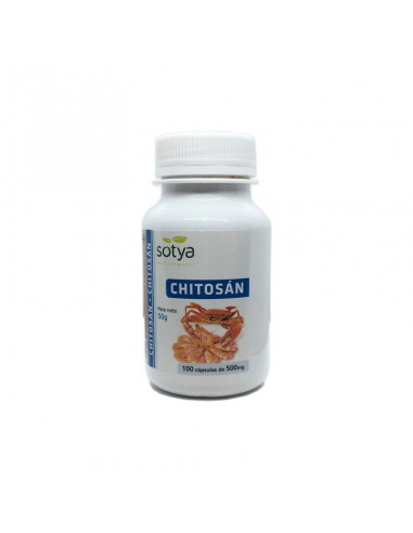 Chitosan Sotya, 100 capsulas de 500 mg.