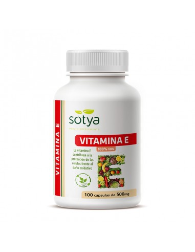 Vitamina E Sotya 100 capsulas de 550 mg.